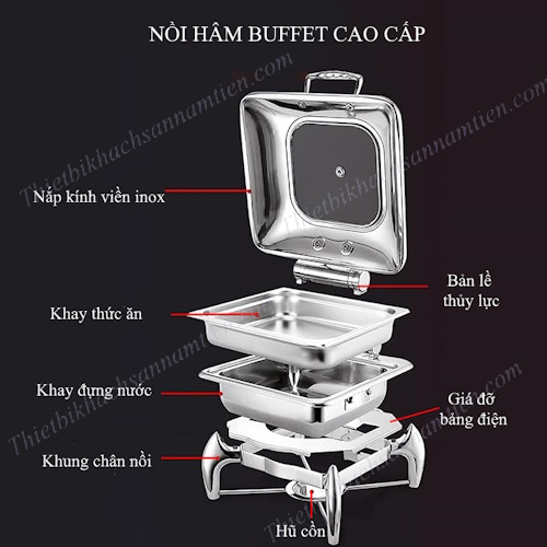 Cấu tạo nồi hâm buffet cao cấp