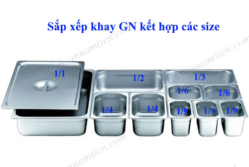 Hướng dẫn cách sắp xếp khay GN kết hợp các size phổ biến