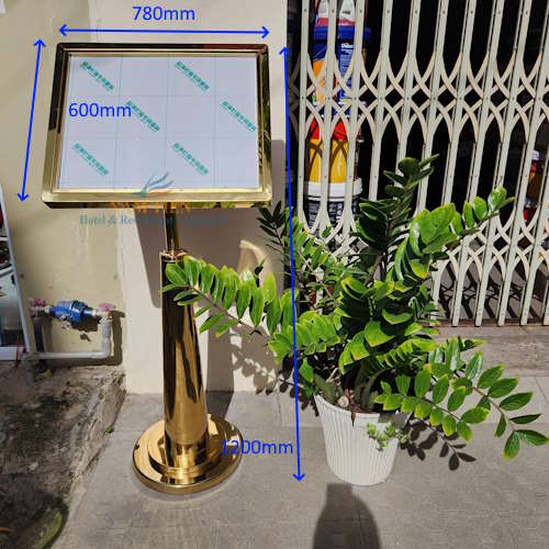 bảng  thông tin inox vàng