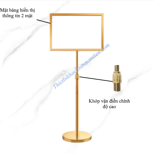 Bảng Thông Tin, Chỉ Dẫn 2 Mặt A3 Tăng Giảm Chiều Cao Mạ Vàng NT0107064