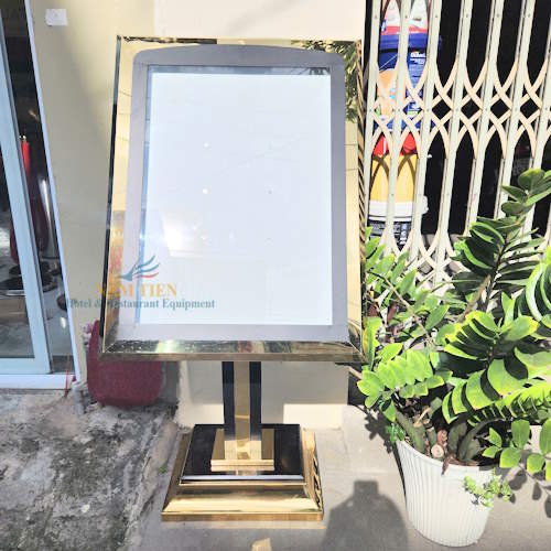 bảng thông tin inox vàng