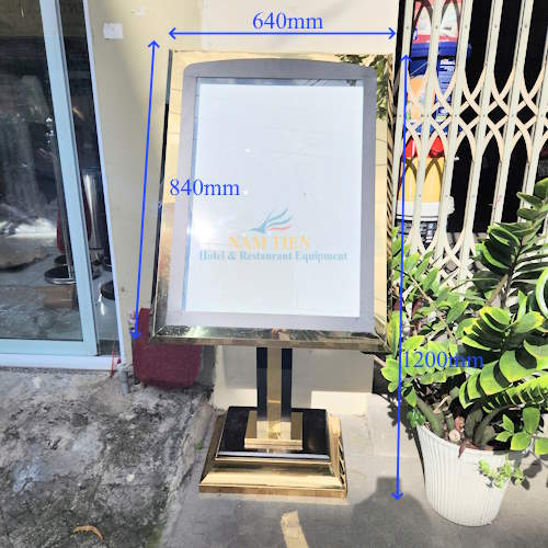 bảng thông tin inox vàng