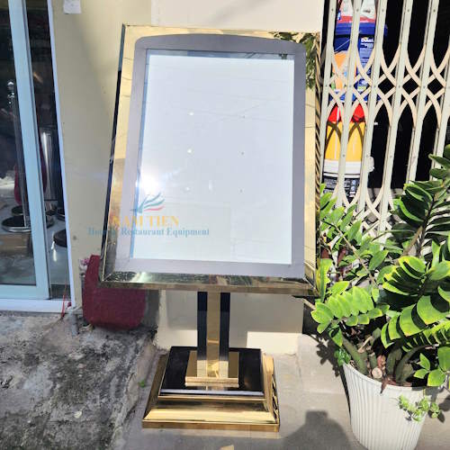 bảng thông tin inox vàng