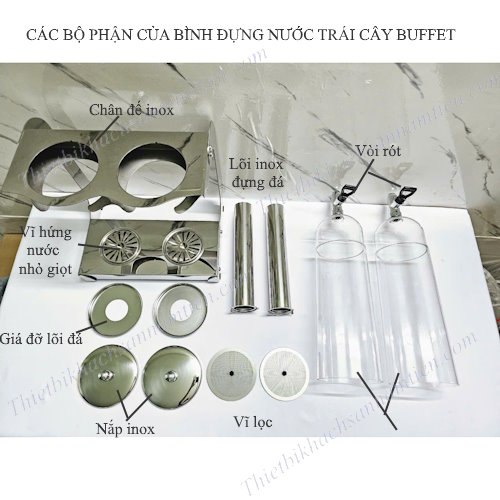 bình đựng nước trái cây đôi inox NT0312010