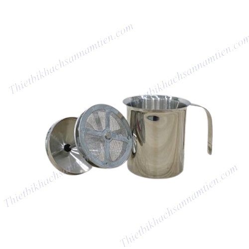 Ca Đánh Sữa Lạnh Tạo Bột Inox 800ML Có Nắp