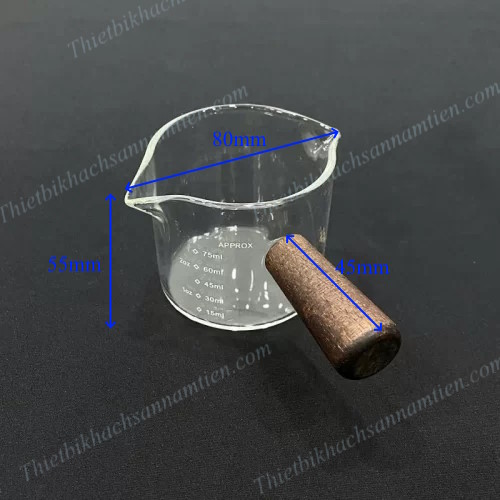 Ca Rót, Ly Rót Thủy Tinh Cán Gỗ Chia Vạch