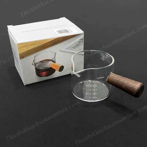Ca Rót, Ly Rót Thủy Tinh Cán Gỗ Chia Vạch