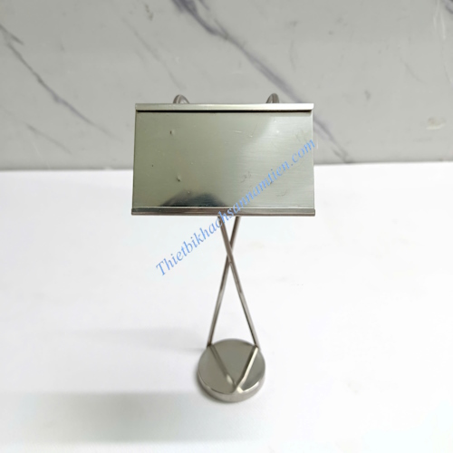 Cây Kẹp Menu Để Bàn Inox Chữ X