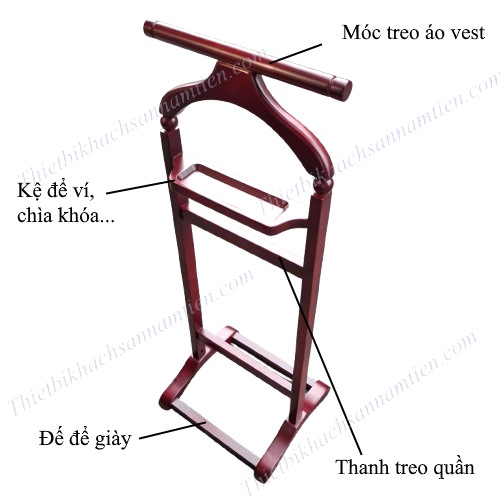 Cây Treo Quần Áo Vest Gỗ, Giá Treo Đồ Cà Vạt Khách Sạn NT0206207