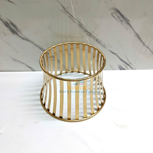 Chân Đế Trang Trí Buffet Inox Vàng Trụ Tròn NT NT0309155