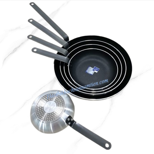 Chảo Chống Dính 2 Đáy Cán Thép Size Ø360*H60mm