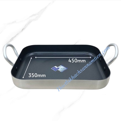 Chảo Chống Dính Chữ Nhật 2 Quai Cầm Lớn NT0703059 (450x350mm)