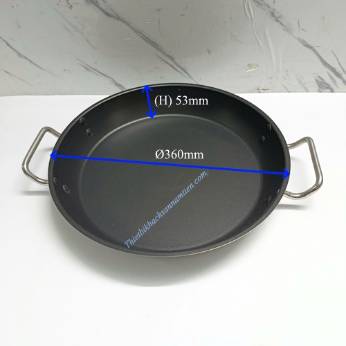 Chảo Inox Chống Dính 2 Quai 3 Đáy Size 36cm