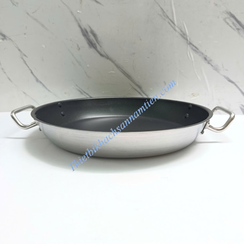 Chảo Inox Chống Dính 2 Quai Đáy 2 Lớp Size 40Cm NT0703028