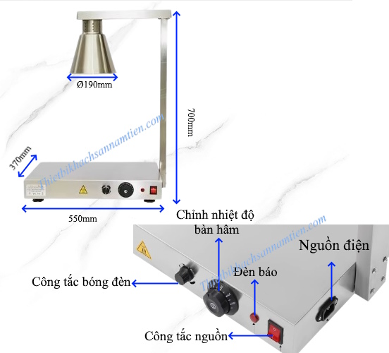 Đèn Hâm Nóng Thức Ăn 1 Bóng NT0303059