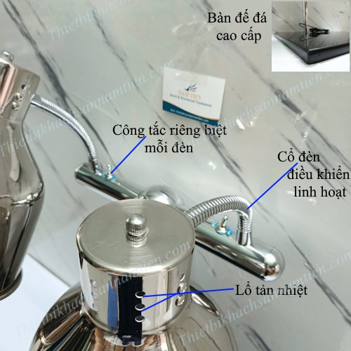 Đèn hâm buffet có 2 bóng đôi