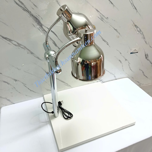 Đèn Hâm Nóng Thức Ăn 2 Bóng Inox Đế Đá Chữ Nhật