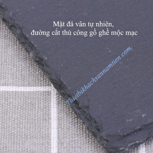 Đĩa Đá Đen Chữ Nhật Trưng Bày Thức Ăn Buffet [300*200*8cm] NT0310040