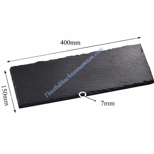 Đĩa Đá Phiến Đen, Tấm Đá Đen Chữ Nhật [400*150*7mm] NT0310038