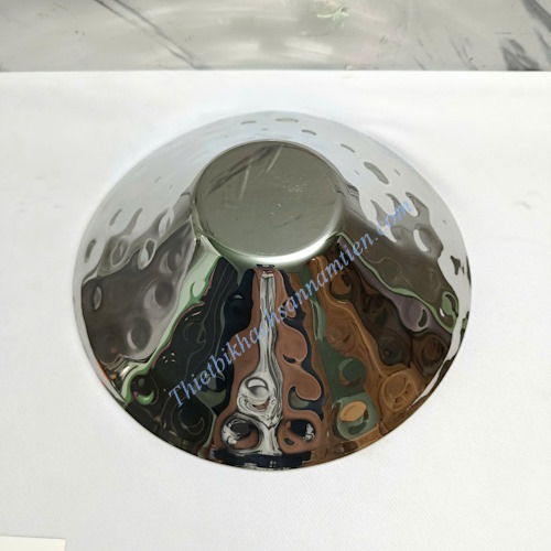 Dĩa Inox Tròn Trưng Bày Thức Ăn Size 26Cm