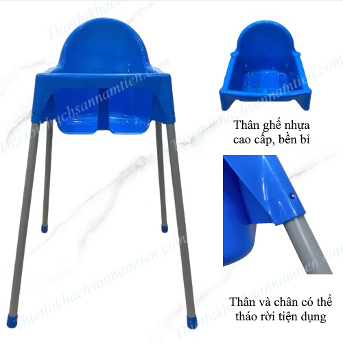 Ghế Em Bé Nhựa Cao Cấp Xanh Dương