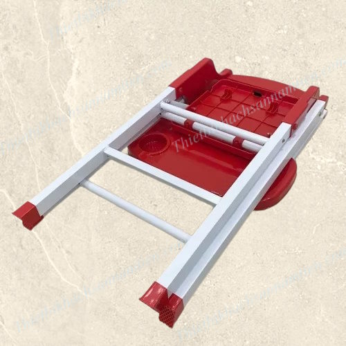 Ghế Ăn Trẻ Em Gấp Gọn Thân Nhựa Chân Sắt Sơn Màu Đỏ