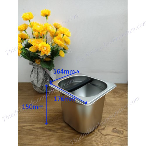 Hộp Đập Bã Cà Phê Inox - Hộp Đựng Xác Cà Phê