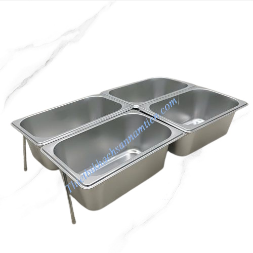 Kệ Trưng Bày Buffet Nắp PC 4 Ngăn [4 Khay GN 1/4*100]