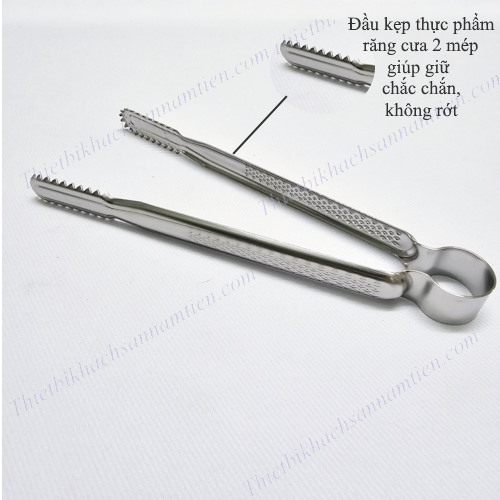 Kẹp Gắp Đá, Thức Ăn Inox Răng Cưa NT0306016