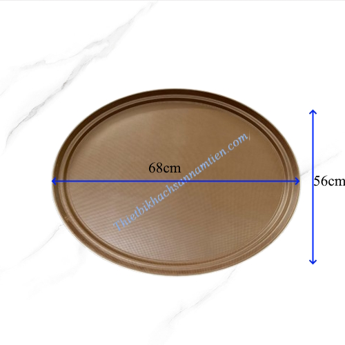 Khay Chống Trượt Sợi Thủy Tinh Oval 56x68cm NT0603019