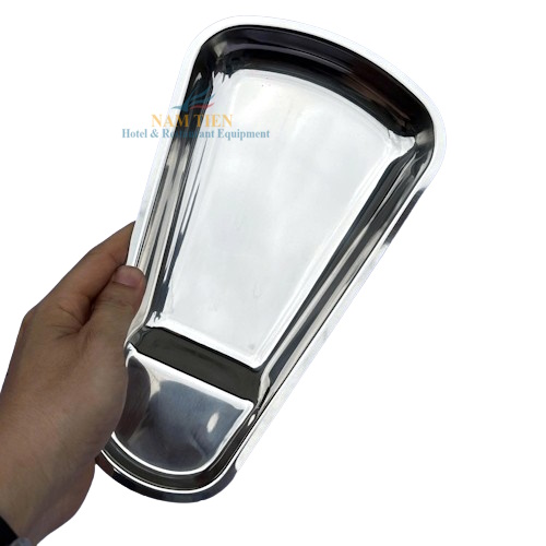 Khay Inox Hình Quạt, Khay Đựng Kẹp Gắp Thức Ăn NT0306028