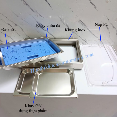 Khay Trưng Bày Thức Ăn Lạnh - Thiết Bị Buffet