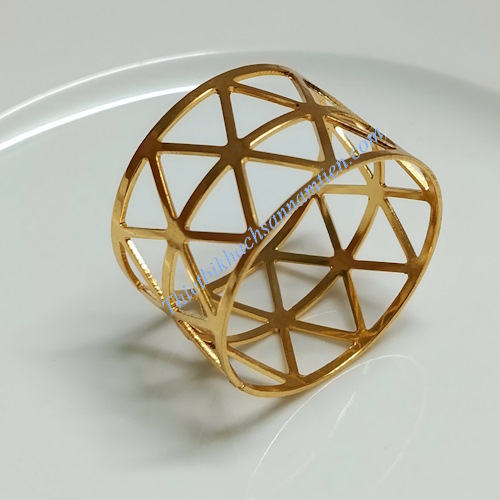 Khóa Khăn Ăn Nhà Hàng Inox Mạ Vàng NT0414023