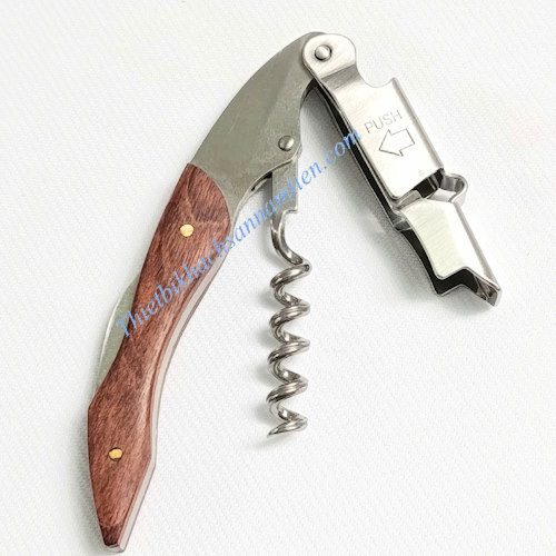 Khui Rượu Vang Đa Năng Cán Gỗ