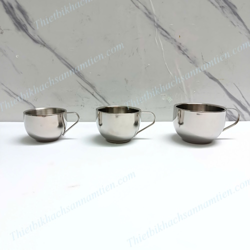 Ly Inox 2 Lớp Có Tay Cầm 250ML- Ly Inox 304 Hàn Quốc NT0416042