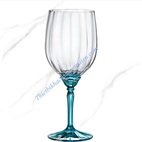 Ly Rượu Thủy Tinh Bormioli Rocco Florian 535ml Màu Xanh 199419BCG