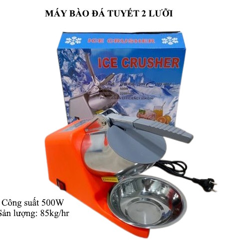 Máy Bào Đá Tuyết 2 Lưỡi Công Suất 500W Mẫu Mới