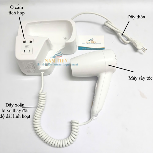 Máy Sấy Tóc Gắn Tường Có Ổ Cắm Khách Sạn NT0213114