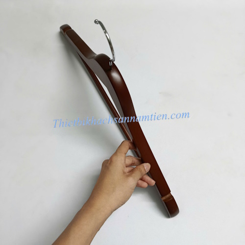 Móc Gỗ Áo Quần Khách Sạn Dày 20mm Màu Nâu NT0206134