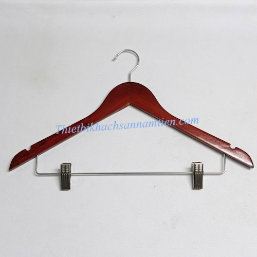 Móc Quần Áo Gỗ Màu Nâu Có Kẹp 12mm NT0206130