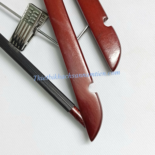 Móc Quần Áo Gỗ Màu Nâu Có Kẹp 12mm NT0206130