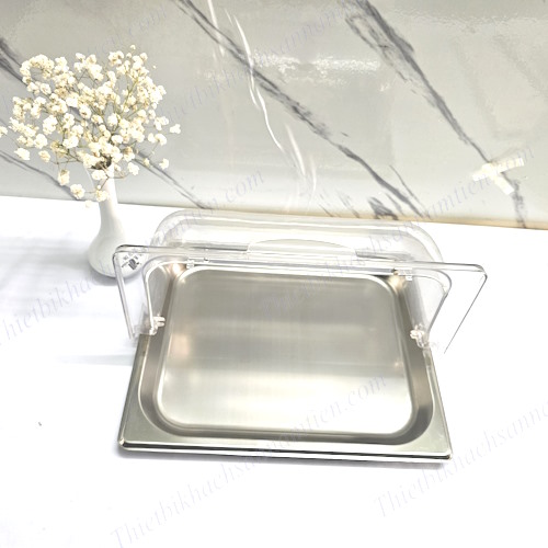 Nắp Đậy Thức Ăn Buffet PC Mở 2 Chiều Nhỏ NT0311019