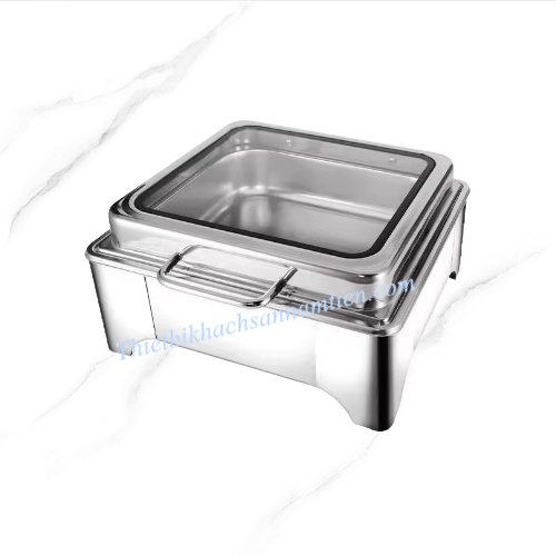 Nồi Hâm Buffet Điện Hình Vuông Nắp Kính NT0301154