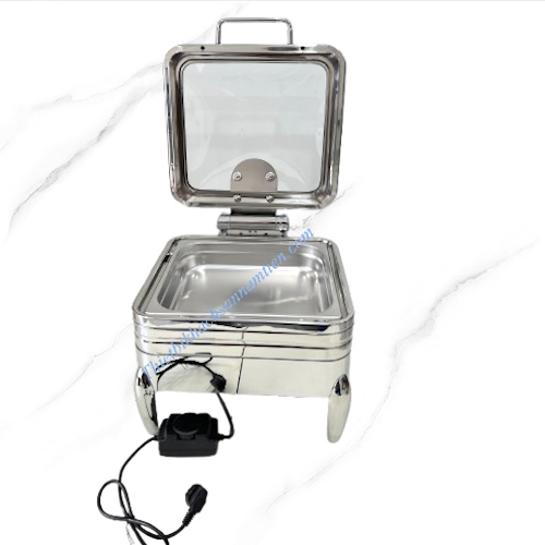 Nồi Hâm Buffet Điện Vuông Inox 304 Chân kỳ Lân