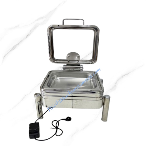Nồi Hâm Buffet Điện Vuông Inox 304 Chân Trụ