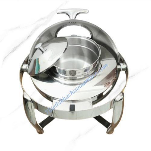 Nồi Hâm Soup Buffet Tròn Nắp Kính Mở 180 Độ Cao Cấp NT0315022