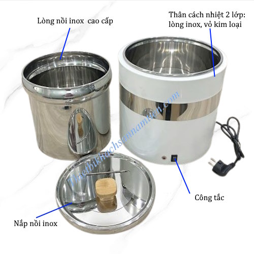 Nồi Hâm Soup Điện Trắng, Nồi Hâm Soup Khô Cao Cấp NT0315021