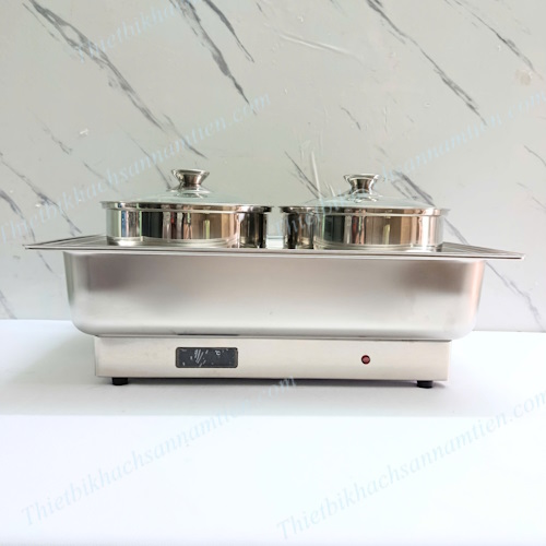 Nồi Hấp Dimsum Điện 1 Tầng 2 Ngăn 2 Xửng Chữ Nhật