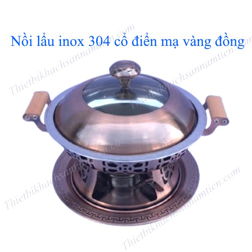 Nồi Lẩu Cổ Điển Inox 304 Dùng Cồn 26cm NTNT0702011