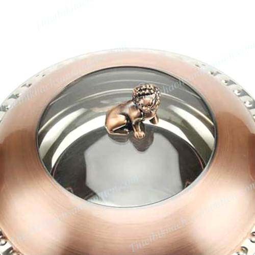 Nồi Lẩu Cổ Điển Inox Size 26 Màu Đồng Dùng Cồn NT0702015